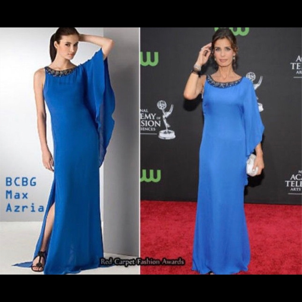 BCBG blue gown